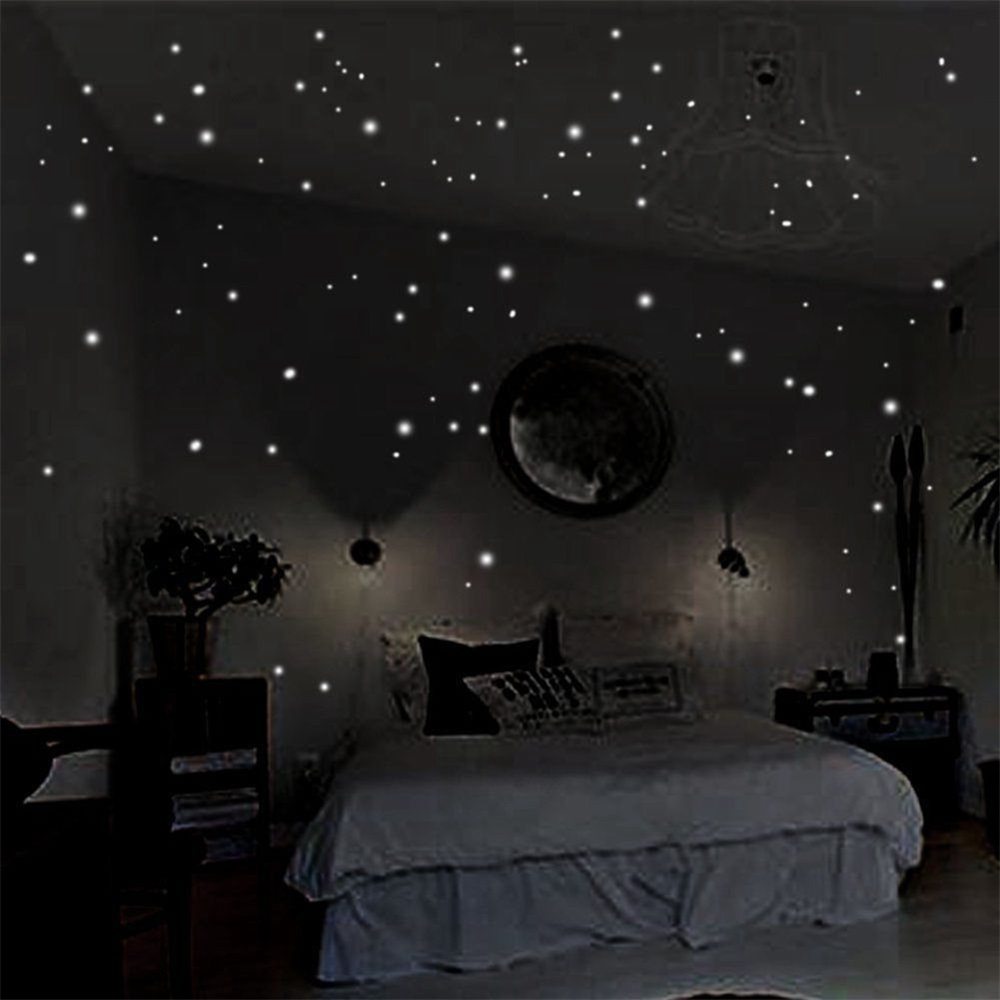  Glow  in The Dark  Stars Wall  Stickers Decor  for Kids 