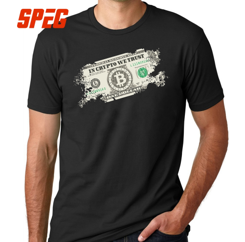 T-Shirt İn Crypto We Trust Bitcoin US Dollars Vintage Relaxed | Coins Shopy