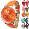 Brand Geneva Watches Women Men Casual Roman Numeral Watch For Men Women PU Leather Quartz Wristwatches