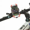 Bike Handlebar Plastic Cycling Phone Holder Mount Bicycle Computer Mount Pop Socket Road Bicycle GPS Support 75G Red/Black