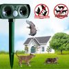 Ultrasonic Cat Repeller Pest Repeller Dog Fox Deterrent Chaser Repellent Eco-Friendly Solar Powered Garden Pest Animal Repeller