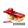 QuickDone Creative Mandoline Slicer Vegetable Cutter with Stainless Steel Blade Manual Potato Peeler Carrot Grater Dicer