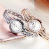 New Fashion Rhinestone Watches Women Luxury Brand Stainless Steel Bracelet Watches