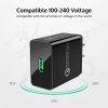 TIEGEM Quick Charge 3.0 USB Wall Charger Adapter 18W EU US Plug Universal Travel Mobile Phone Chargers