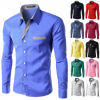 2019 New Fashion Brand Camisa Masculina Long Sleeve Shirt Men Slim Design Formal Casual Male Dress Shirt