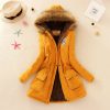 Women Parka Fashion Autumn Winter Warm Jackets Women Fur Collar Coats Long Parkas