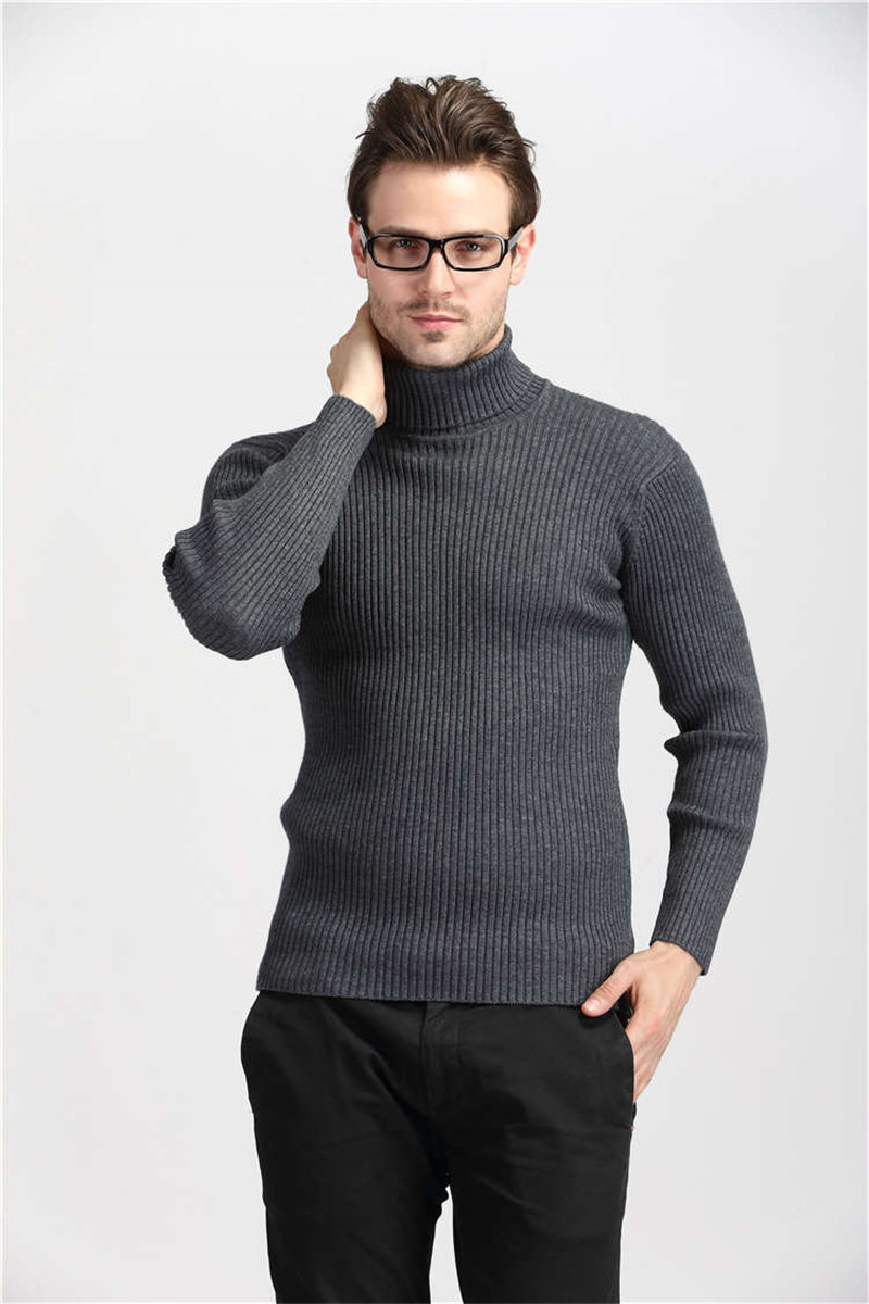 Winter Thick Warm 100% Cashmere Sweater Men Turtleneck Brand Mens ...