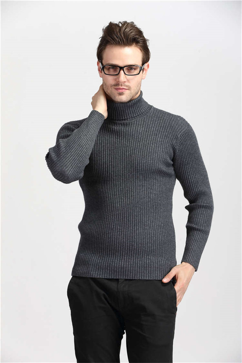 Winter Thick Warm 100 Cashmere Sweater  Men  Turtleneck 