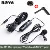 BOYA BY-M1 Label Lavalier Omnidirectional Condenser Microphone for iPhone Android for Canon Nikon DSLR Camcorder Audio Recorders + Gift