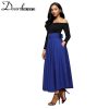 New Autumn Winter Women  Retro High Waist Pleated Belted Maxi Skirt