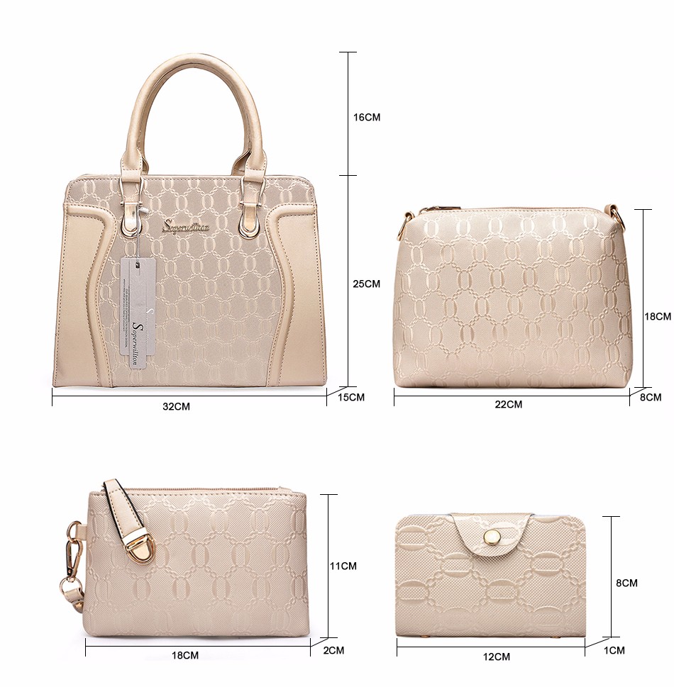 Luxury Handbags Shoulder Patchwork 4 Pieces | Coins Shopy