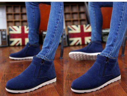 Men Shoes Top Fashion Winter Casual Ankle Boots Warm Winter Fur Shoes ...