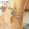 Fashion Sun Elephant Anklet Set For Women Vintage Beach Foot jewelry