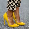 Faux Suede Basic Sandals Solid Colors 2018 Slip On High Heels 10CM Sandals Femme Sexy Pumps