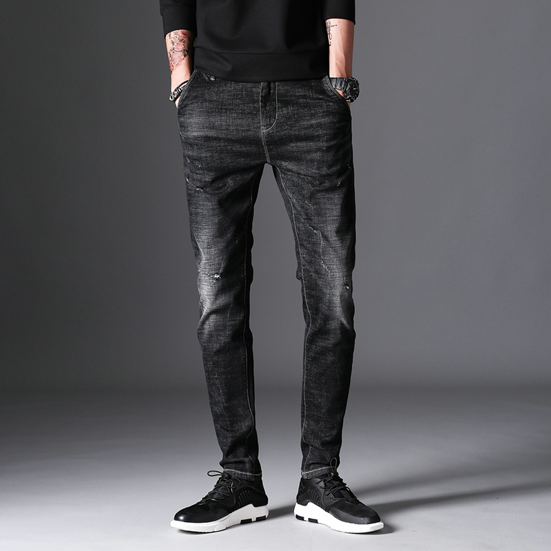black denim skinny jeans