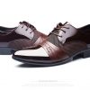 Men's Dress Shoes Fashion Leather Men Business Flat Shoes Black Brown Breathable Men Formal Office Working Shoes