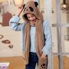 Bear Ears Paw Hat Scarf Gloves Cap Three-Piece Women Ear Protectors Warm Plush Caps Set