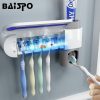ANTI-BACTERIAL UV TOOTHBRUSH STERILIZER AND TOOTHPASTE DISPENSER